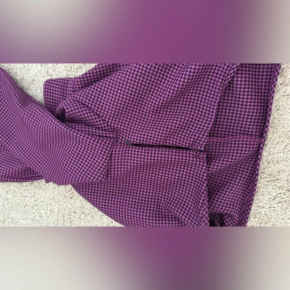 Zara Pink and Black Houndstooth Blazer - Picture 4 of 5